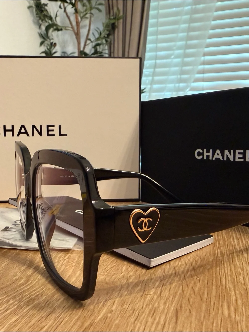 Auth CHANEL Black BLUE LIGHT Glasses